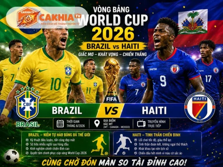 Soi Kèo Bóng Đá Brazil vs Haiti, 07h30 Ngày 20/6/2026